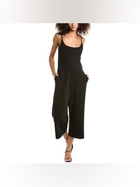 NEW Vince Scoop Neck Cotton Jumpsuit - Black (Sm)